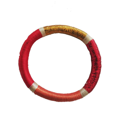 Red thread bangle by Inzuki